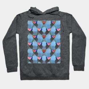 Painted Pink Paper Hearts (MD23Val008) Hoodie